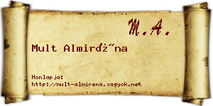 Mult Almiréna névjegykártya